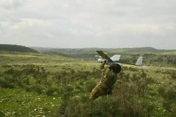 | An IDF soldier prepares to launch a Skylark drone manufactured by Elbit Systems an Israel based international military technology company and defense contractor Photo courtesy the Israel Defense ForcesFlickr | MR Online