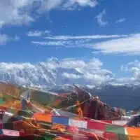 View of the Namcha Barwa massif, which reaches an altitude of 7,782 meters.