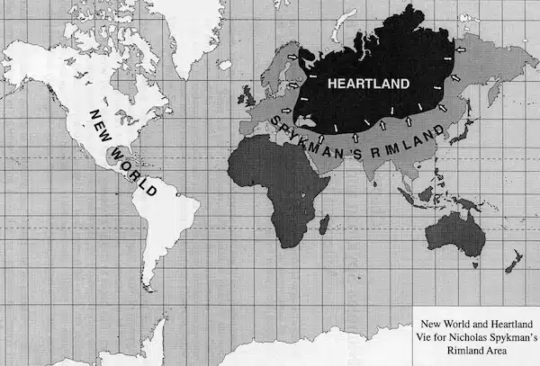 | Illustration of a geostrategic idea Nicholas John Spykman Who controls the Rimland rules Eurasia who rules Eurasia controls the destinies of the world | MR Online