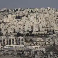 The Israeli settlement of Har Homa, seen from the West Bank city of Bethlehem, December 17, 2024