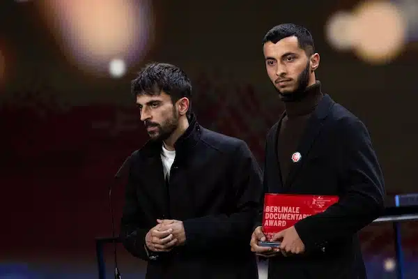 | Yuval Abraham and Basel Adra accept the Berlinale Documentary Award for their film No Other Land February 2024 | MR Online