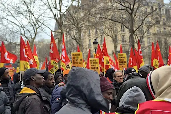 | Trade unionists on antiracist demo in Paris 14 December 2024 Photo John Mullen | MR Online