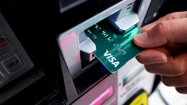 | A customer uses a Visa credit card to pay for gasoline at a gas station in Mundelein Ill Feb 8 2024 AP PhotoNam Y Huh | MR Online